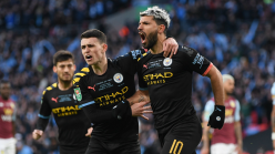 Aguero shrugs off knee injury worry after helping Man City to Carabao Cup glory