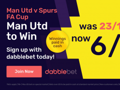 dabblebet offer: Get 6/1 on Man Utd to beat Spurs - paid in cash
