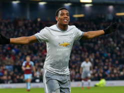 Martial records Man Utd first with goal against Burnley