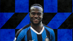 Victor Moses reacts after helping Inter Milan advance into Europa League Round of 16