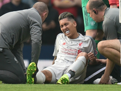 Firmino forced off in first half for Liverpool at Old Trafford